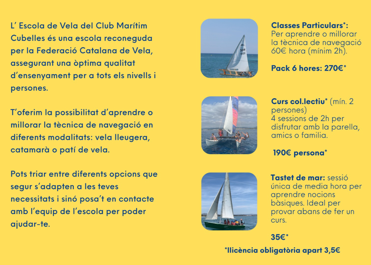 Cursos de vela 2026